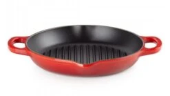 Le Creuset Hoge Grillplaat Rond ø 25 Cm Gietijzer Kersrood