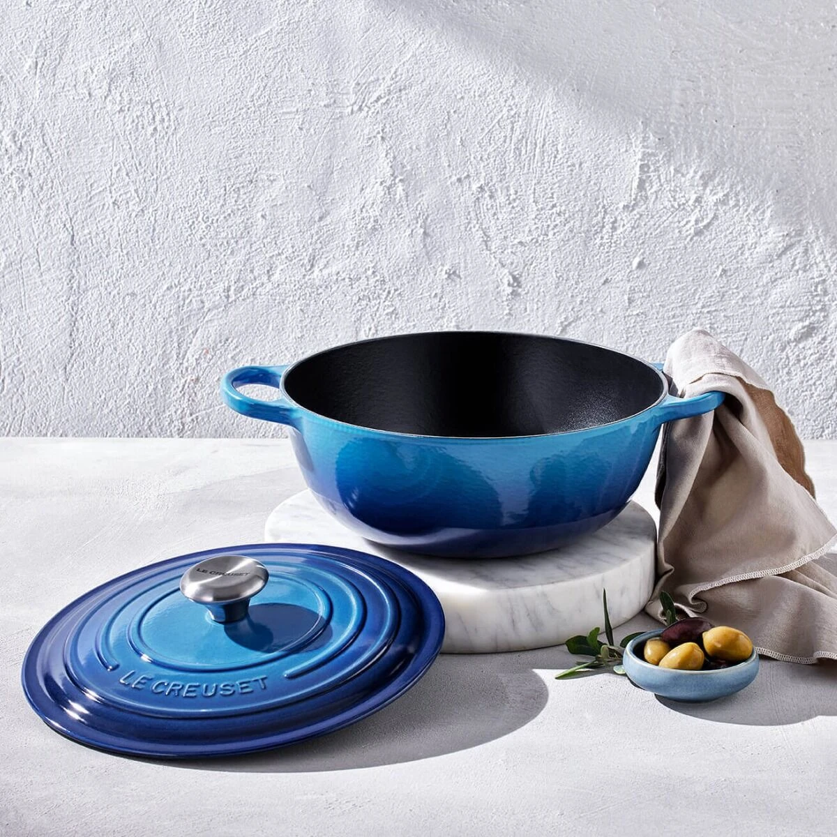 Le Creuset Wok-braadpan 4,1 Liter ø 26 Cm Gietijzer Azure 4 Le Creuset Wok-braadpan 4,1 Liter ø 26 Cm Gietijzer Azure - Image 4