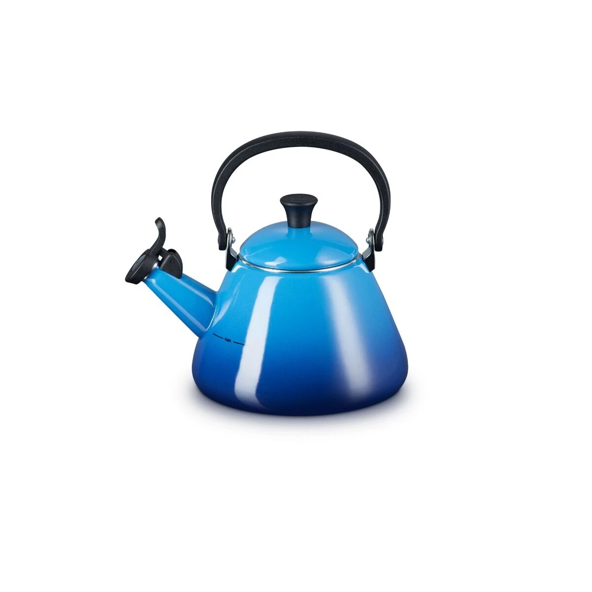 Le Creuset Kone Fluitketel 1,6 Liter Staal Azure 1 Le Creuset Kone Fluitketel 1,6 Liter Staal Azure