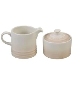 Le Creuset Suiker- En Melkset Aardewerk Meringue 2-delig