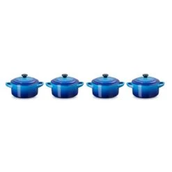 Le Creuset Minipan ø 10 Cm Aardewerk Azure 4 Stuks