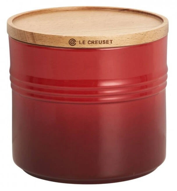 Le Creuset Voorraadpot Met Houten Deksel ø 14 X 12 Cm Aardewerk Kersrood 1 Le Creuset Voorraadpot Met Houten Deksel ø 14 X 12 Cm Aardewerk Kersrood