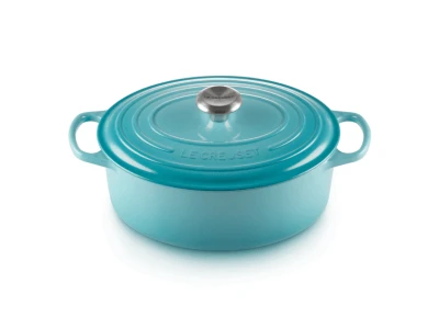 Le Creuset Signature Braadpan Ovaal 4,7 Liter ø 29 Cm Gietijzer Caribbean Blue 1 Le Creuset Signature Braadpan Ovaal 4,7 Liter ø 29 Cm Gietijzer Caribbean Blue