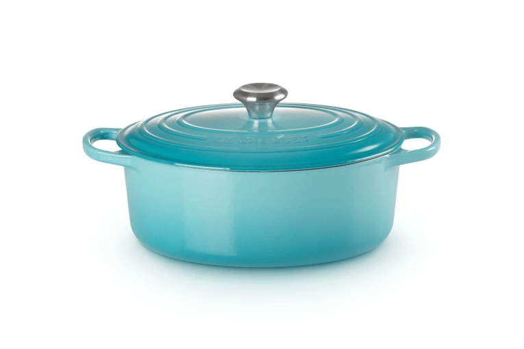 Le Creuset Signature Braadpan Ovaal 4,7 Liter ø 29 Cm Gietijzer Caribbean Blue 2 Le Creuset Signature Braadpan Ovaal 4,7 Liter ø 29 Cm Gietijzer Caribbean Blue - Image 2