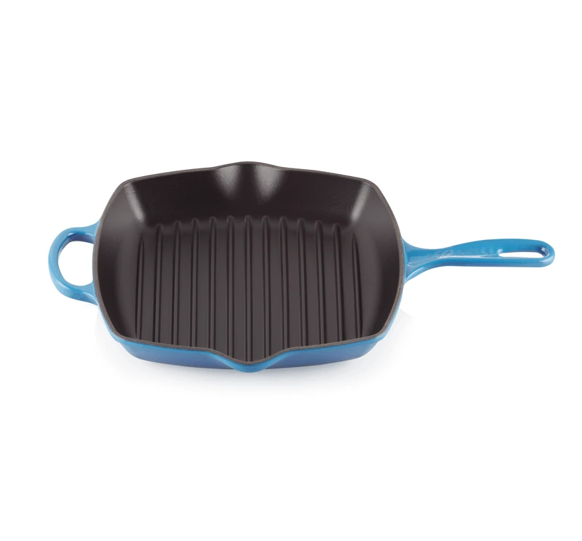 Le Creuset Vierkante Grill 30 Cm Gietijzer Azure 1 Le Creuset Vierkante Grill 30 Cm Gietijzer Azure