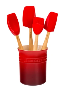 Le Creuset Pollepelpot Met 4 Premium Spatels Kersrood 5-delig
