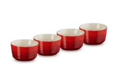 Le Creuset Schaaltje 100 Ml ø 7,8 Cm Aardewerk Kersrood 4 Stuks