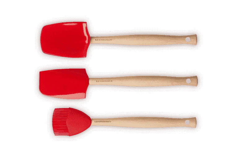 Le Creuset Spatelset Silicone Kersrood 3-delig 3 Le Creuset Spatelset Silicone Kersrood 3-delig - Image 3