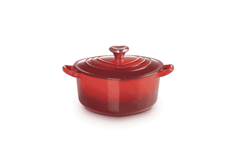 Le Creuset Braadpan Hartvormig Met Rvs Knop 2 Liter Gietijzer Kersrood 4 Le Creuset Braadpan Hartvormig Met Rvs Knop 2 Liter Gietijzer Kersrood - Image 4