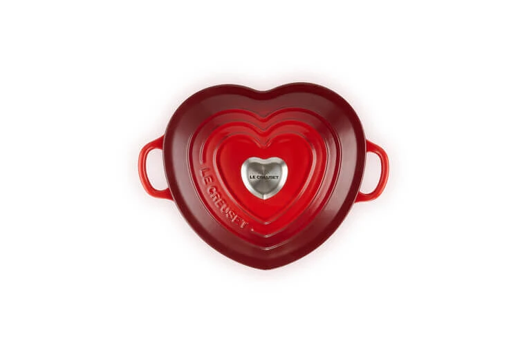 Le Creuset Braadpan Hartvormig Met Rvs Knop 2 Liter Gietijzer Kersrood 1 Le Creuset Braadpan Hartvormig Met Rvs Knop 2 Liter Gietijzer Kersrood