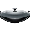 Le Creuset Wok Met Glazen Deksel 4,5 Liter ø 36 Cm Gietijzer Mat Zwart