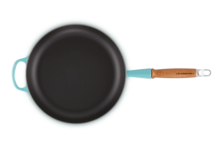 Le Creuset Koekenpan Rond Met Open Greep ø 28 Cm Gietijzer Caribbean Blue 4 Le Creuset Koekenpan Rond Met Open Greep ø 28 Cm Gietijzer Caribbean Blue - Image 4