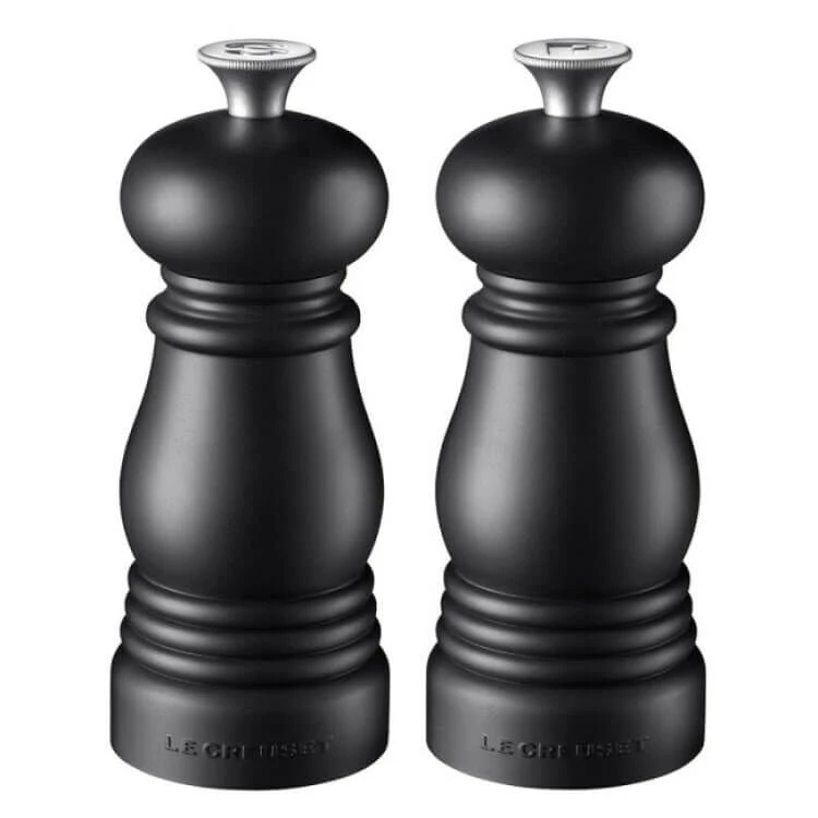 Le Creuset Peper- En Zoutmolen 11 Cm Kunststof Mat Zwart 2-delig