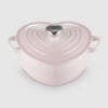 Le Creuset Braadpan Hartvormig Met Rvs Knop 2 Liter Gietijzer Shell Pink