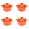 Le Creuset Minipan ø 10 Cm Aardewerk Vulcanique 4 Stuks